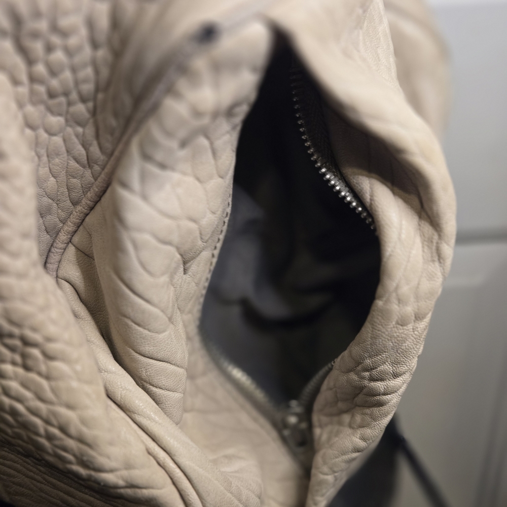 ALEXANDER WANG Pebbled Lambskin Rocco in Latte with Rose Silver Hardware - Picture 7 of 16